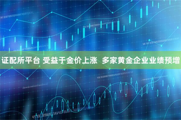 证配所平台 受益于金价上涨  多家黄金企业业绩预增