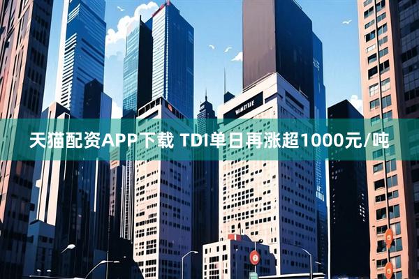 天猫配资APP下载 TDI单日再涨超1000元/吨
